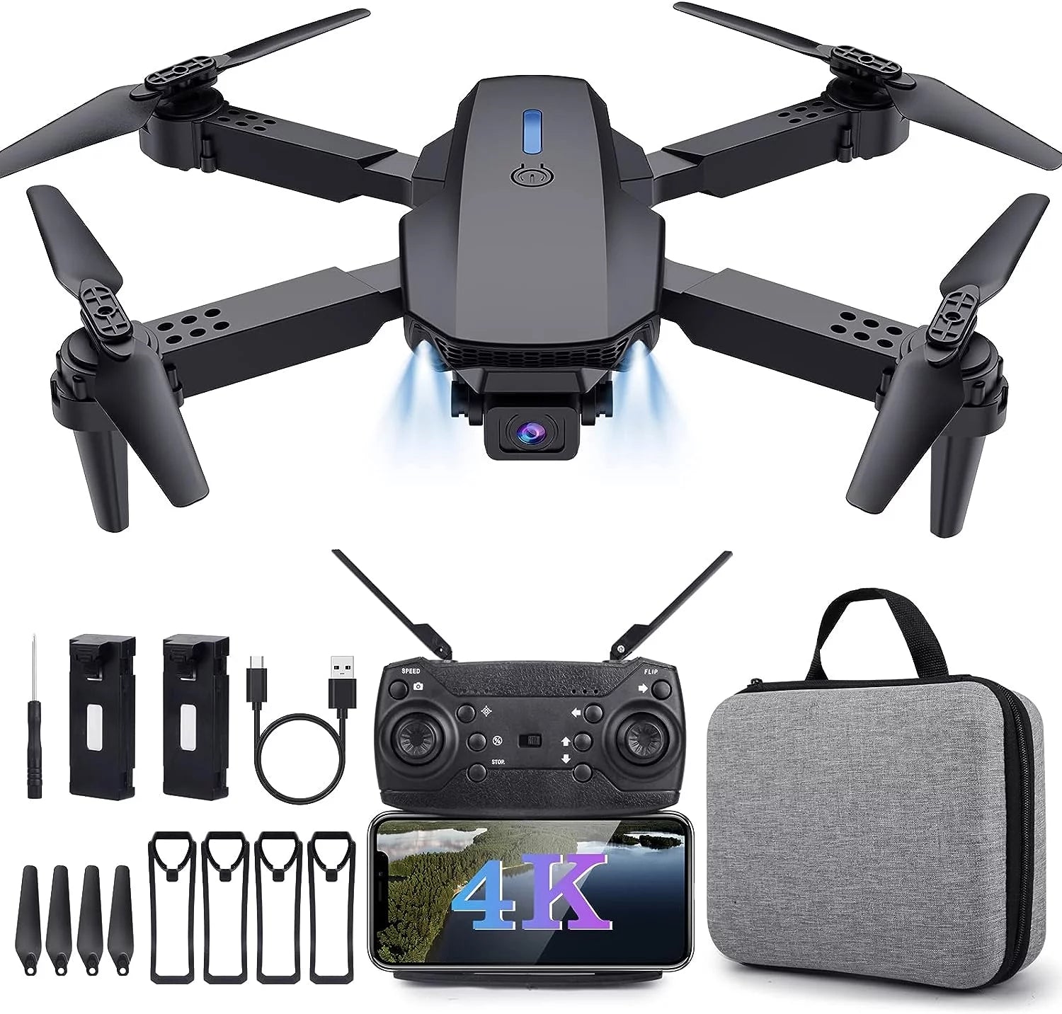 RC Mini Drones with Camera for Adults 4K for Beginners Kids with Live Video Camera Drones Support Wifi FPV